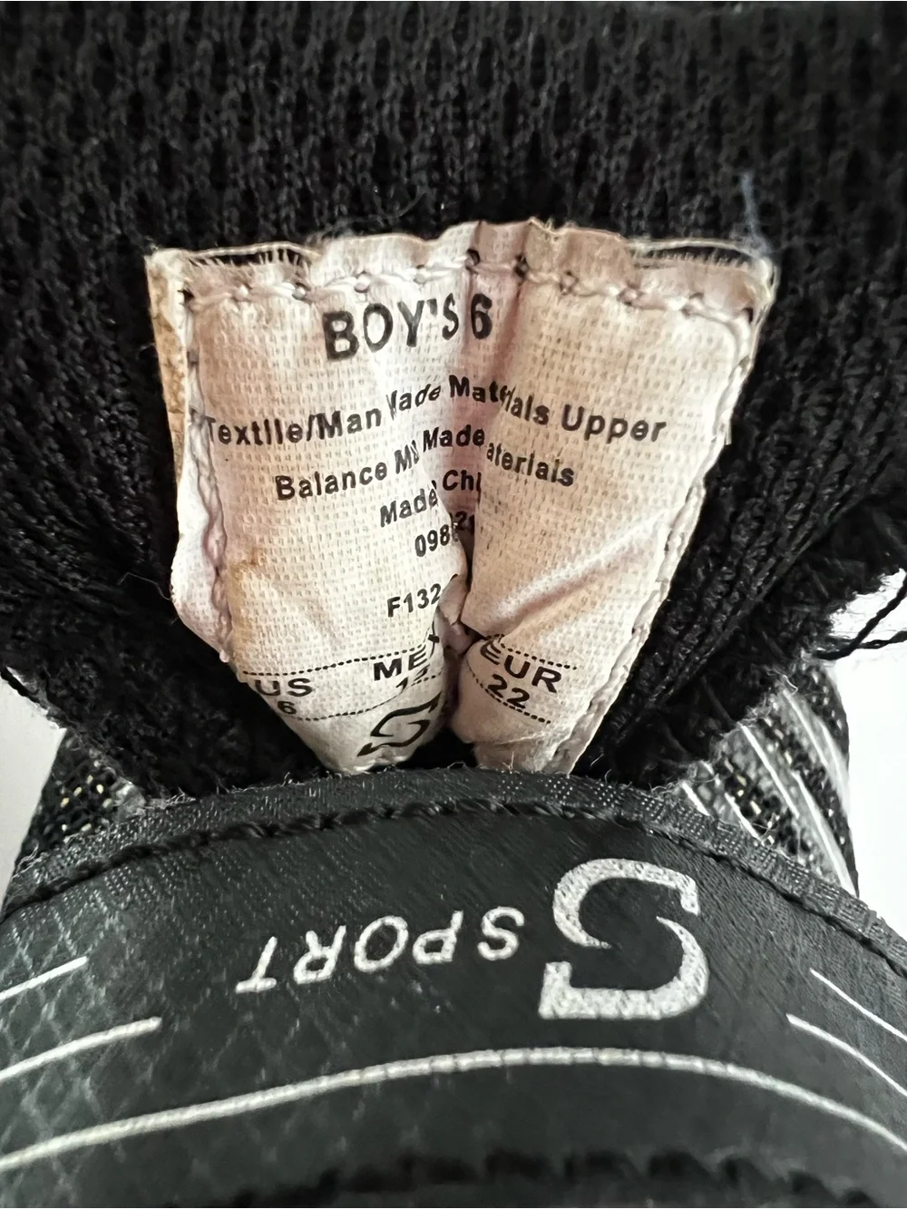 Kids Black Sport Sneakers with Silver Accents and Hook-and-Loop Strap